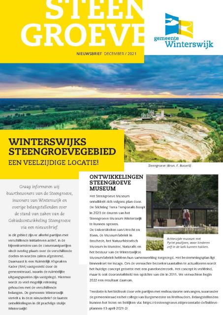 Nieuwsbrief december 2021 - Winterswijks steengroevegebied