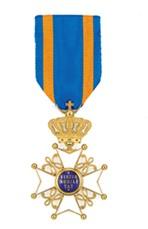 Onderscheiding Ridder in de Orde van de Nederlandse Leeuw. Bron: Kanselarij der Nederlandse Orde